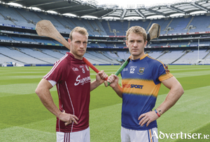Cyril Donnellan of Galway and Noel McGrath of Tipperary clash in Sunday&#039;s All-Ireland Hurling Senior Championship semi-final in Croke Park, Dublin. 