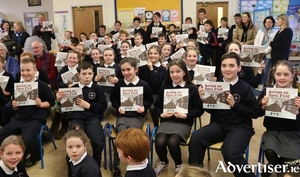 Pupils of Northampton National School, Kinvara, at the launch of Across An Open Field.