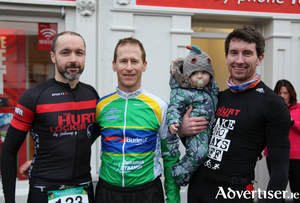 Micheal Hession (Claremorris), Aidan Collins (Glenamaddy), Tadhg and Colm Keane (Kilkerrin), who took part in the Land of Giants Duathlon in Claremorris. 