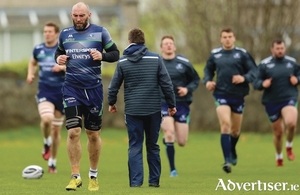 Leading from  the front: Connacht captain John Muldoon hits the 300 Pro 12 and European appearances for Connacht on Saturday, making him the highest Pro 12 player for both caps and minutes played.