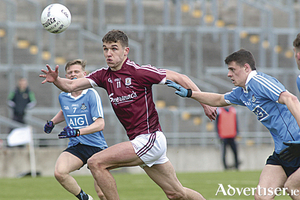 Miche&aacute;l Daly of Galway in action from the EirGrid GAA Football All Ireland Under 21 Championship final against Dublin in Tullamore on Saturday. 
				Photo:-Mike Shaughnessy