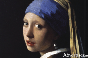 Detail from Vermeer&#039;s much loved 1665 painting, Girl With A Pearl Earring.