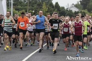  Ready to race: The start of the 5k series race in Claregalway.  Photo: John O&rsquo;Connor