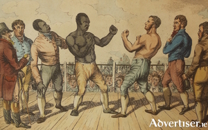 A 19th century depiction of Tom Molineaux fighting.