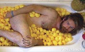 Paul Currie - enjoying a bath.