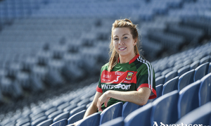 Back on Sunday: Mayo captain Sarah Tierney was in Croke Park this week at the launch of the Ladies GAA All Ireland finals. Photo: Sportsfile.