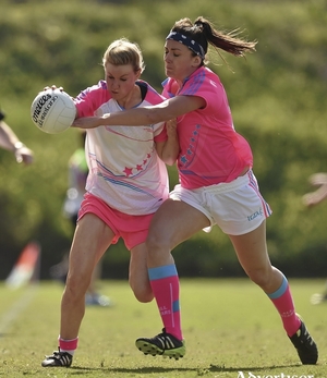 On tour: Fiona McHale in action in the 2016 All Star game, she headed of travelling for five months earlier this year before returning to the Mayo colours. Photo: Sportsfile.