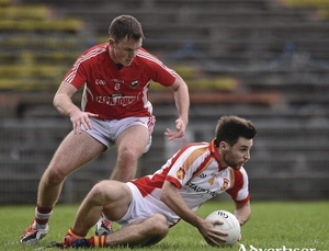 See you Sunday: Mayo teammates Donnie Newcombe, and Shane Nally will be facing each other on Sunday when Castlebar Mitchels and Garrymore clash. Photo: Sportsfile.