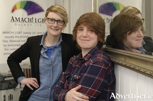 Maria Molloy (chairperson) and Vivienne Ivers (liaison officer) of AMACH ! LBGT Galway Photo:-Mike Shaughnessy