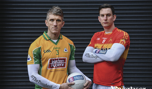 See you Sunday: Castlebar Mitchels&#039; Barry Moran and Corofin&#039;s Kieran Fitzgerald will face off again this Sunday in the Connacht GAA Clubs SFC Final in Tuam. Photo: Sportsfile 