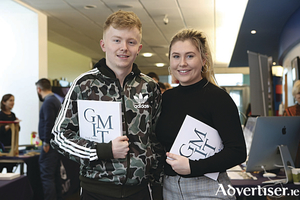Pictured at the GMIT open morning in Galway, ahead of the CAO normal application deadline of February 1, were Sean Plunkett and Emer Matthews from Carrick-on-Shannon, Co Leitrim.