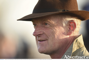 Trainer Willie Mullins - looking a little vulnerable this year. Photo by Cody Glenn/Sportsfile