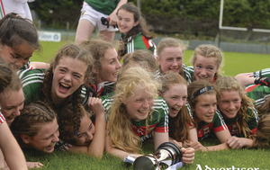 That winning feeling: The Mayo Ladies u14 side celebrate after claiming the All Ireland u14B title. Photo: Sportsfile 