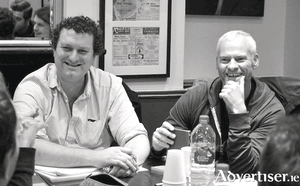 Director Andrew Flynn, with the playwright Martin McDonagh.