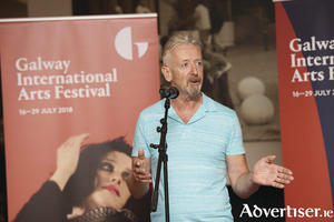 Artist David Mach speaking at the opening of the GIAF this week. Photos by Andrew Downes