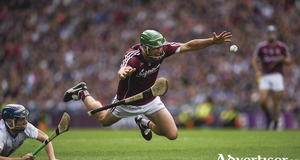 Captain David Burke has the ability to inspire Galway has he did last year against Waterford in the final. Photo by Ray McManus/Sportsfile
