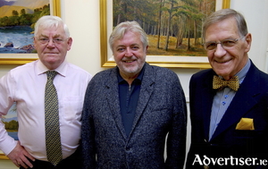 Tom Kenny, Bill Whelan, and Kieran Tobin, at the opening of Kieran&#039;s latest exhibition, A Touch Of Autumn.