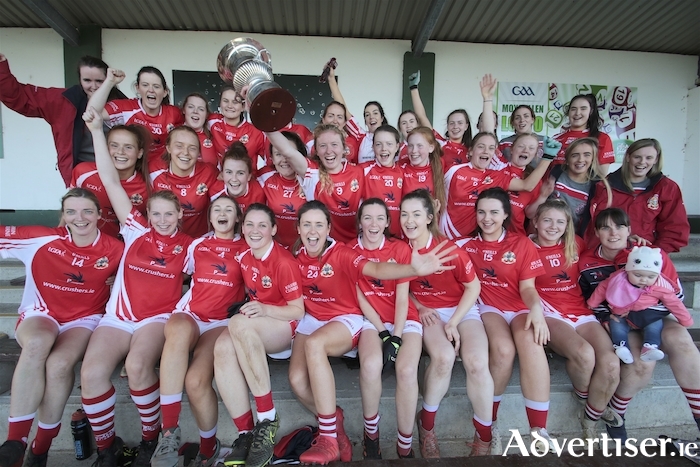 Kilkerrin Clonberne celebrate winning the Galway's Ladies Gaelic Football Association Senior County final at Moycullen on Saturday after defeating Corofin. 				Photo:-Mike Shaughnessy