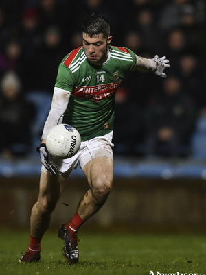 On target: Brian Reape of Mayo scores will be happy with his outing last Saturday night. Photo: Sportsfile.