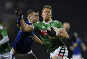 On the move: Donal Vaughan breaks a tackle against Cavan. Photo: Sportsfile 