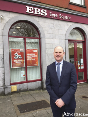  Michael Murray, Business Development Manager outside the EBS Office Eyre Square, Galway.