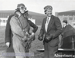 Eamon de Valera, an East Clare TD, must have been delighted with the development of Shannon at his back door. On November 22 1936 Charles Lindbergh took a very pleased looking Dev for a flight at Baldonnell Aerodrome 
(Photo Keystone/Hulton Archive/Getty Images).