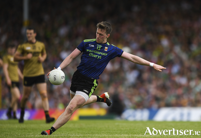 Up and over: Cillian O'Connor takes aim at the posts against Kerry last weekend. Photo: Sportsfile 