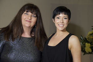 F&aacute;inne &Oacute;ir composer Kathy Fahey and choreographer Ciara Sexton. Photo Alison Laredo. 
