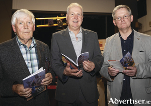 At the launch were Brendan Flynn, with special guest TG4&#039;s Alan Esslemont, and Des Lally , Clifden Arts Festival.