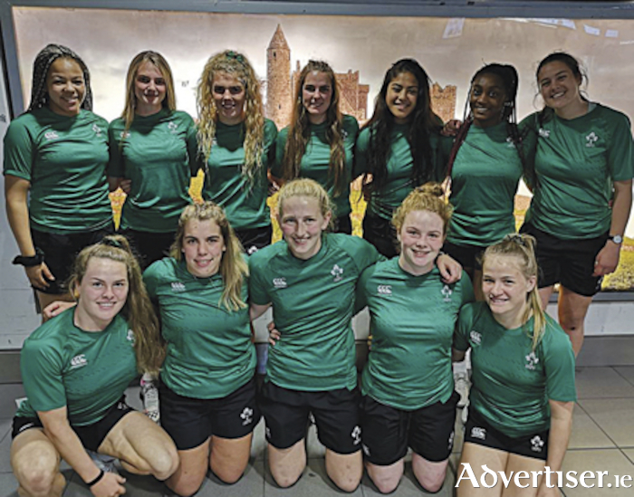 The Ireland Womens’ U18 Rugby Sevens squad which competed in the inaugural Home Nations tournament in Swansea.