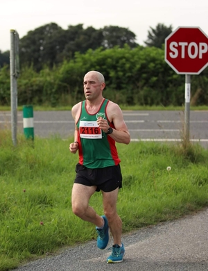 Mayo AC member Tadgh Hanrahan on his way to 1:24.47 finish in Longford Half Marathon 