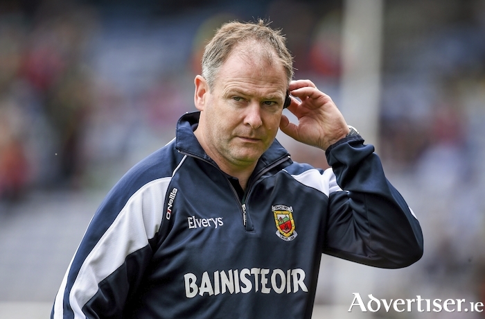 Managing expectations: Ballina Stephenites manager Enda Gilvarry will be looking to topple defending champions Ballintubber tomorrow evening. Photo: Sportsfile 