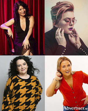 Coming to the Vodafone Comedy Carnival are (clockwise) Shappi Khorsandi, Jayde Adams, Ashley Storrie, and Enya Martin.