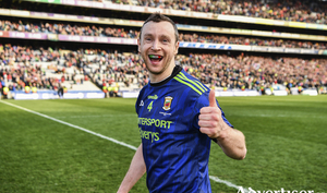 Thumbs up: Will Keith Higgins be celebrating a Mayo Intermediate Football Championship win on Saturday night? Photo: Sportsfile 