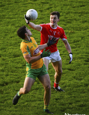 My ball: Diarmuid O&#039;Connor and Daithi Burke of Corofin contest for the ball in last years Connacht Final meeting between Ballintubber and Corofin. Photo: Sportsfile