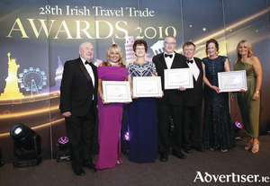 Fahy Travel was named Connacht Travel Agency of the Year at the annual Irish Travel Trade Awards. Pictured is Maura Fahy, MD Fahy Travel, with the ITTN team and fellow regional winners.