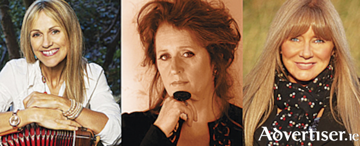 Sharon Shannon, Mary Coughlan and Frances Black, who bring their live show to the Radisson Blu Hotel Athlone on Friday, February 14