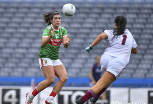 Two of the best: Rachel Kearns hit two goals for Mayo in their win over Donegal. Photo: Sportsfile 