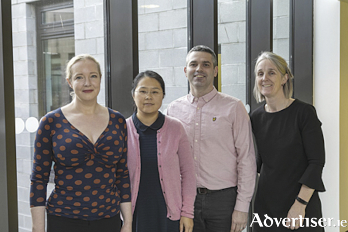Dr. Margaret Brennan Fournet, project BioICEP lead, Dr. Yuanyuan Chen, BioICEP China liaison officer and AIT research engineer, Dr. Declan Devine, Director of the Materials Research Institute and Lorna Walsh, AIT funded research manager. 