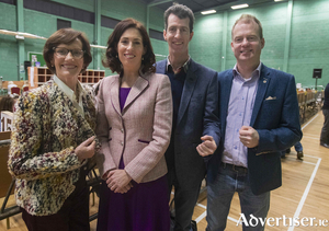 Fine Gael&#039;s Hildegarde Naughton TD with her mother Marguerite, and brothers Derek and Alan, following her re-election on Monday. Pictured below, former TD and Minister, Sean Kyne. Photos by Mike Shaughnessy