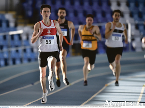 Robert McDonnell of Galway City Harriers AC competing at the AAI National Indoor League earlier this year, continued his good form at the Moyne AC track and field meet last weekend.  Photo: Ben McShane/Sportsfile 