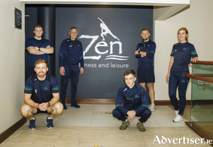 The Zen Leisure Centre and Swimming Pool team are pictured in the Athlone Springs Hotel.  Back, l-r, Jason Rohan, Brian Chalmers, Dawid Szalaty, Tara Curley. Front, l-r, David Harrington, Luke Rattigan.