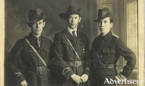 Three IRA volunteers pictured in 1920. Among them is Seamus Quirk. All photos are courtesy of Joan Power, a niece of Seamus Quirk.