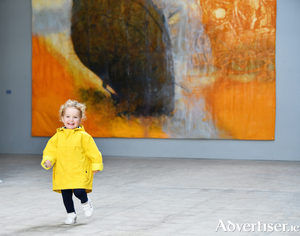 Zoe O Reilly (aged two and a half) at Hughie O&rsquo;Donoghue&#039;s Night Cargo exhibition at the Galway International Arts Festival gallery on William Street. Photos by Andrew Downes, Xposure