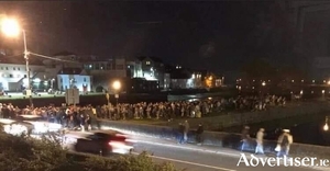 Fears that Galway has been brought one step closer to a county wide lockdown emerged last night after large groups of students were gathering to celebrate Fresher&#039;s Week, in defiance of public health guidelines on social distancing. Picture source: Eddie Hoare on Twitter.