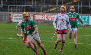 On the charge: Mayo senior hurling captain Stephen Coyne will be looking to lead his side to the Rackard Cup final. Photo: Ciara Buckley 