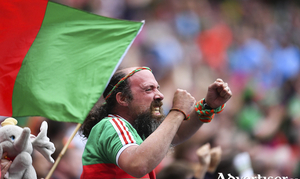 They won&#039;t be there in person, but Mayo supporters all over the globe will be tuned in and backing their side on Saturday evening. Photo: Sportsfile 