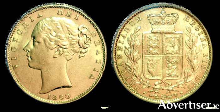 It is suggested that the gold coins that went down with the PS Connaught, are Victoria Shield sovereigns and half-sovereigns, and are of particular value to collectors. 
