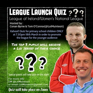 A quiz for young League of Ireland supporters takes place next Thursday.