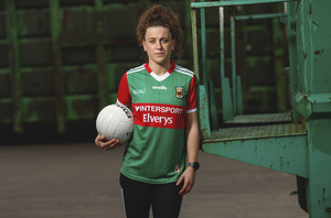 Ready to go: Kathryn Sullivan and her Mayo Ladies&#039; teammates are looking forward to a new challenge this year with a new management team. She was pictured at the launch of the new Mayo GAA jersey. Photo: Inpho 